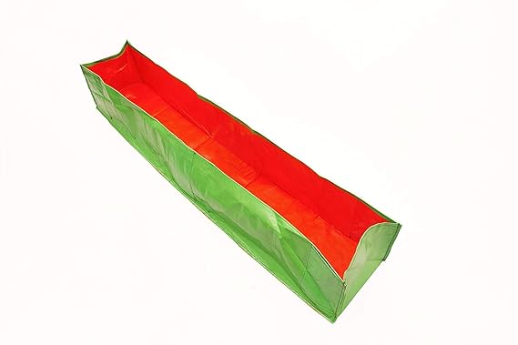 YUVAGREEN Green with Orange 200 GSM UV Treated Grow Bags for Terrace Gardening 60″ x 12″ x 12″ Pack of 2 - Image 2