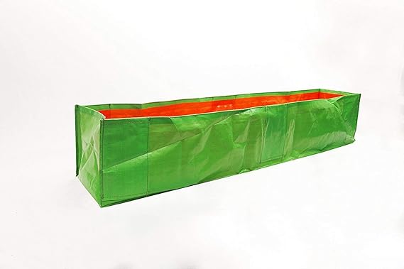 YUVAGREEN Green with Orange 200 GSM UV Treated Grow Bags for Terrace Gardening 60″ x 12″ x 12″ Pack of 2 - Image 3