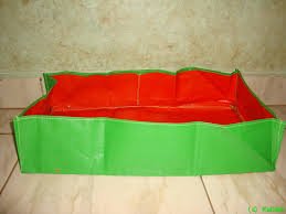 YUVAGREEN Terrace Gardening 200 GSM UV Treated Grow Bags 48"x24"x12" Green with Orange.