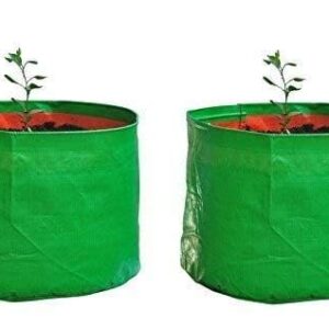 YUVAGREEN Heavy Duty Terrace Gardening Leafy Vegetable Green Grow Bag (15" X 9") - (Pack of 2)