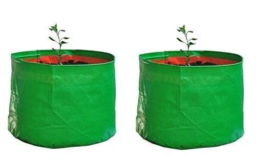 YUVAGREEN Heavy Duty Terrace Gardening Leafy Vegetable Green Grow Bag (15" X 9") - (Pack of 2)