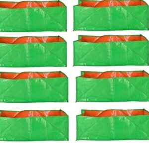 YUVAGREEN Terrace Gardening Leafy Vegetable Green Grow Bag (18" x 12" x 9") - (Pack Of 8), 22 Cm x 45 Centimeters