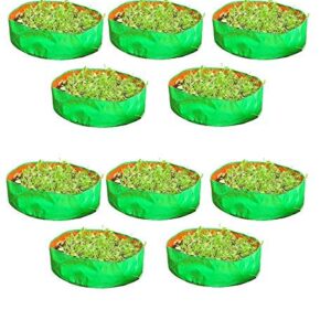 YUVAGREEN Terrace Gardening Leafy Vegetable Green Grow Bag (18" X 8") - (Pack of 10)