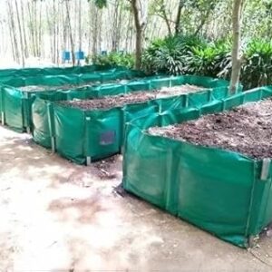 YUVAGREEN HDPE UV Stabilize Imported Vergin Fabric Agro Vermi Compost Making Bed Olive Green (Imported Olive Green, 10ft x 4ft x 2ft )