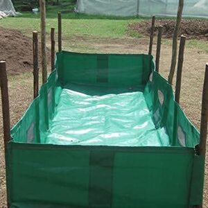 YUVAGREEN HDPE UV Stabilize Imported Vergin Fabric Agro Vermi Compost Making Bed Olive Green (Imported Olive Green, 4ft x 4ft x 2ft )