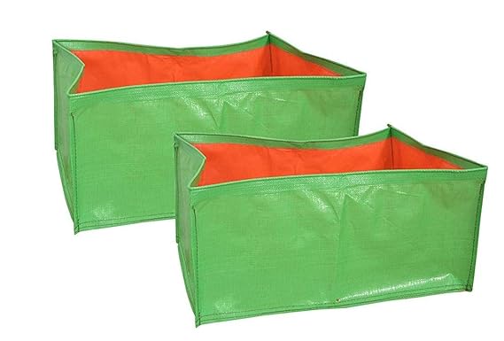 YUVAGREEN Terrace Gardening Leafy Vegetable Green Grow Bag (24" x 24" x 12") - (Pack of 2)