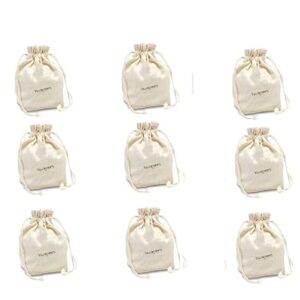 YUVAGREEN Cotton Storage Bags Set of 9 Reusable Fridge Storage Bags for Vegetables and Fruits, Multipurpose Bag (3 Small, 3 Medium & 3 Large Size Bag)