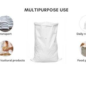 YUVAGREEN Polypropylene Empty Hdpe White Bag, Bori, Bora For Multipurpose Packing upto 50kg (10)