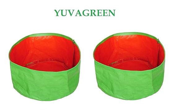 YUVAGREEN Heavy Duty Terrace Gardening Leafy Vegetable Green Grow Bag (15" X 9") - (Pack of 2) - Image 3