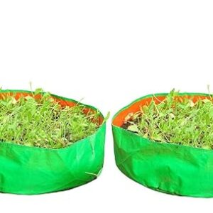 YUVAGREEN Heavy Duty Terrace Gardening Leafy Vegetable Green Grow Bag (18" X 9") - (Pack of 2)