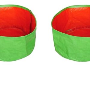 YUVAGREEN HDPE Round Grow Bags for Greens or Spinach or Keerai Plants (Green, 12 x 9 inches) - Pack of 2