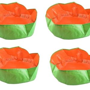 YUVAGREEN Terrace Gardening Leafy Vegetable Polyethylene Grow Bag (Green, 15"x9") - Pack of 4