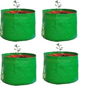 YUVAGREEN Heavy Duty Terrace Gardening Leafy Vegetable Green Grow Bag (9" X 9") - (Pack of 4)