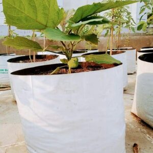 YUVAGREEN UV Treated Poly Grow Bags (White Outside, Black Inside - 20 Bags)