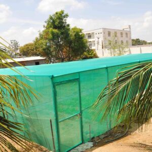 YUVAGREEN Agro Shade Net 75% Shade 3Mtr * 3 Mtr Greenhouse UV Stabilized Net (10 Feet x 10 Feet) Green Net - 100 Sq feet