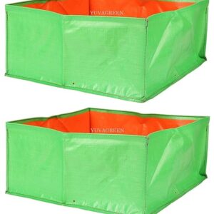 YUVAGREEN Terrace Gardening Leafy Vegetable Green Grow Bag (18" X 12" X 9") - (Pack of 2)