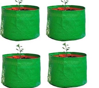 YUVAGREEN Heavy Duty Terrace Gardening Leafy Vegetable Green Grow Bag (9″ X 12″) – (Pack of 4)