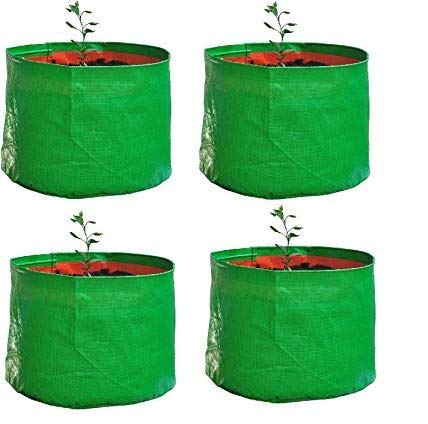 YUVAGREEN Heavy Duty Terrace Gardening Leafy Vegetable Green Grow Bag (9" X 12") - (Pack of 4)