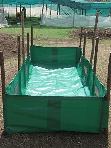 YUVAGREEN HDPE UV Stabilize Imported Vergin Fabric Agro Vermi Compost Making Bed Olive Green (Imported Olive Green, 10ft x 4ft x 2ft ) - Image 5