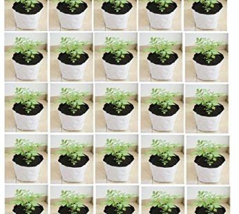 YUVAGREEN UV Treated Poly Grow Bags (White Outside, Black Inside 24x24x40 cm – 5 Bags)
