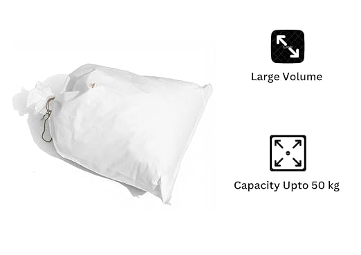 YUVAGREEN Polypropylene Empty Hdpe White Bag, Bori, Bora For Multipurpose Packing upto 50kg (Set of 5 Pieces) - Image 3