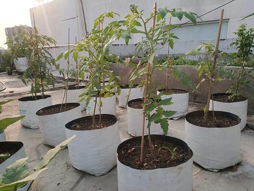 YUVAGREEN UV Treated Poly Grow Bags (White Outside, Black Inside - 20 Bags) - Image 2