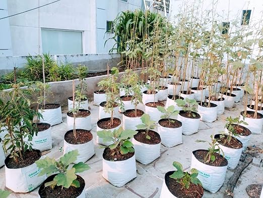 YUVAGREEN UV Treated Poly Grow Bags (White Outside, Black Inside - 20 Bags) - Image 4