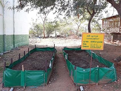 YUVAGREEN HDPE UV Stabilize Imported Vergin Fabric Agro Vermi Compost Making Bed Olive Green (Imported Olive Green, 10ft x 4ft x 2ft ) - Image 2