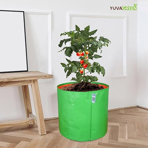 YUVAGREEN Heavy Duty Terrace Gardening Leafy Vegetable Green Grow Bag (12" X 15") - (Pack of 10) - Image 4